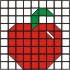 simple apple cross stitch pattern